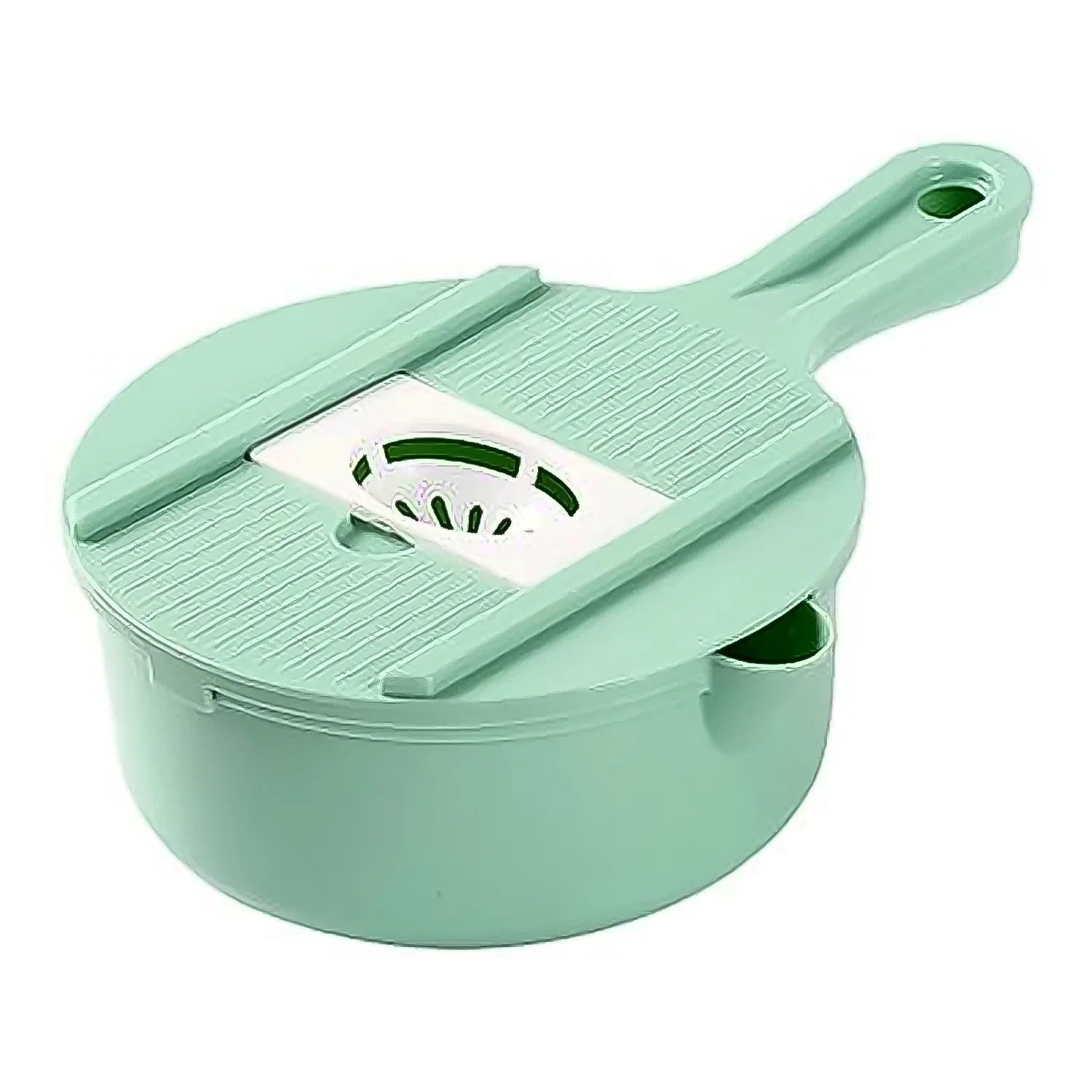 Vegetable Choppers with Drain Basket | 6 in 1 Vegetable Slicer Blades (1 Set) - Image 3