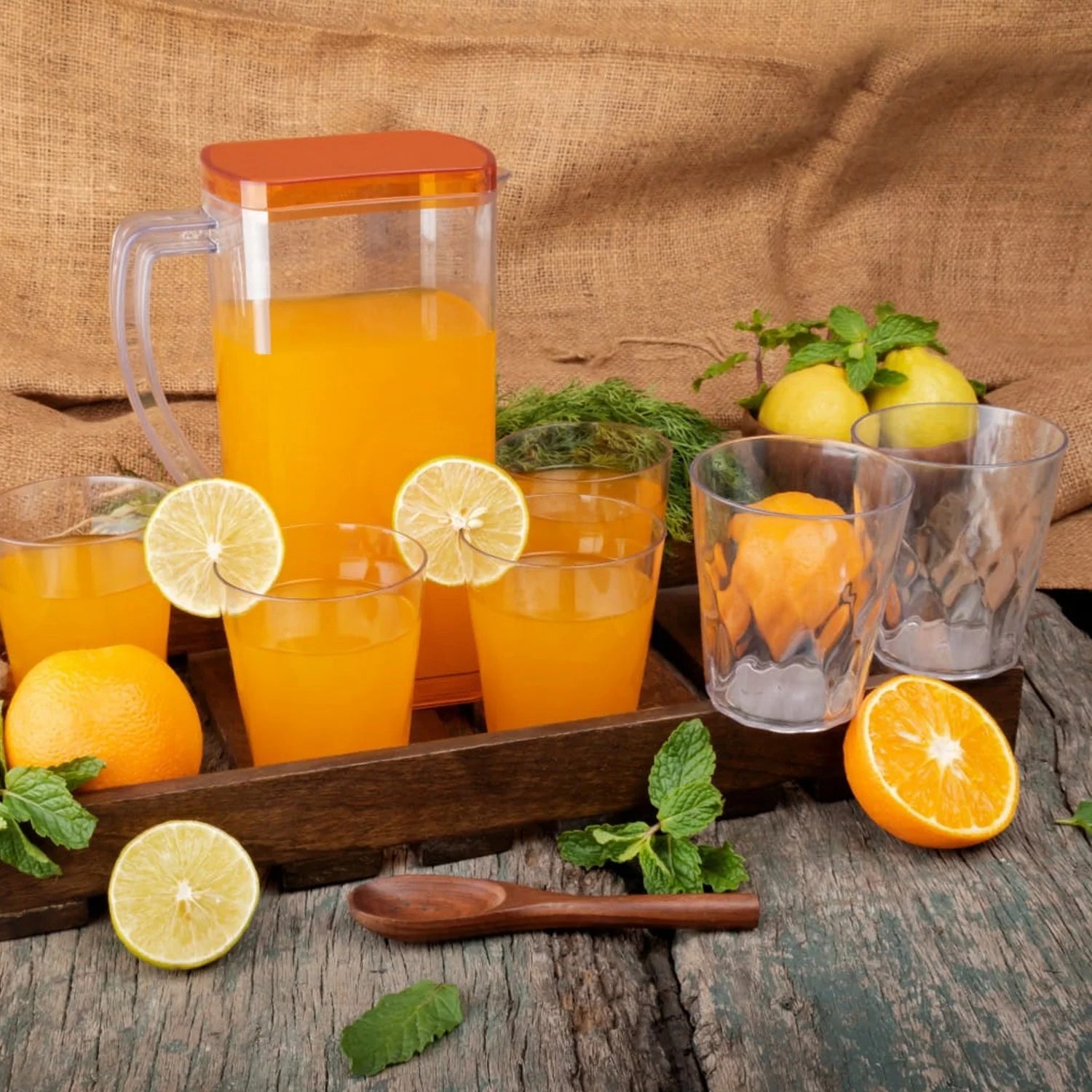 Resistant Glass Jug for Juice, Milk, Cold or Hot Beverages (plastic) - Image 2