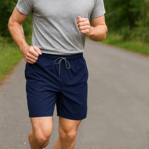 Men’s Sports Shorts with Side Stripe (Medium, 1 Pc)