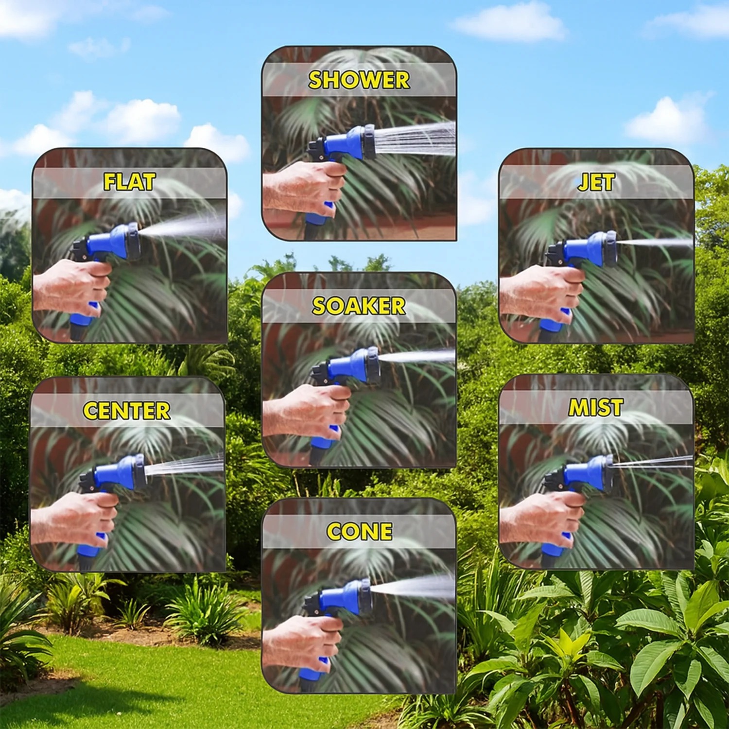 50 Ft Expandable Hose Pipe Nozzle For Garden Wash Car Bike With Spray Gun by Velvet Wheels - Image 2