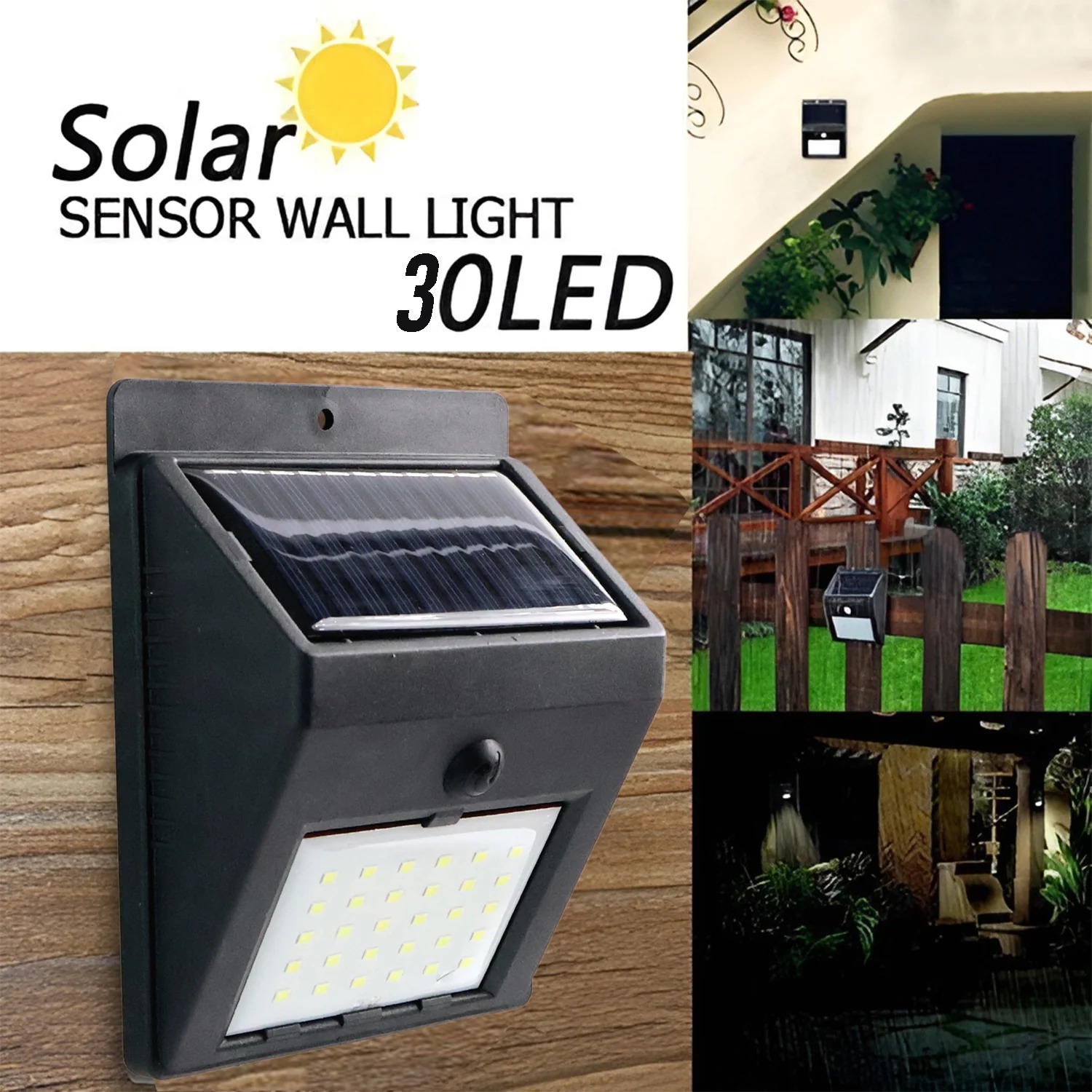 Solar Powered LED Wall Light - (1 Pc) - Image 3