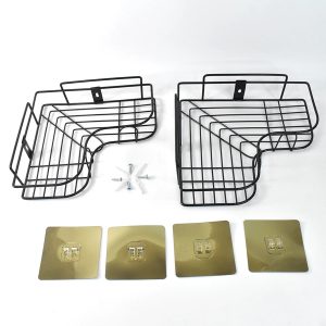 Metal Shower Shelf, Shower Shelf without Drilling (2 Pc)