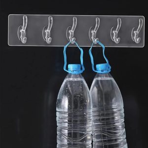 Adhesive Golden & Transparent Heavy Duty Wall Hook