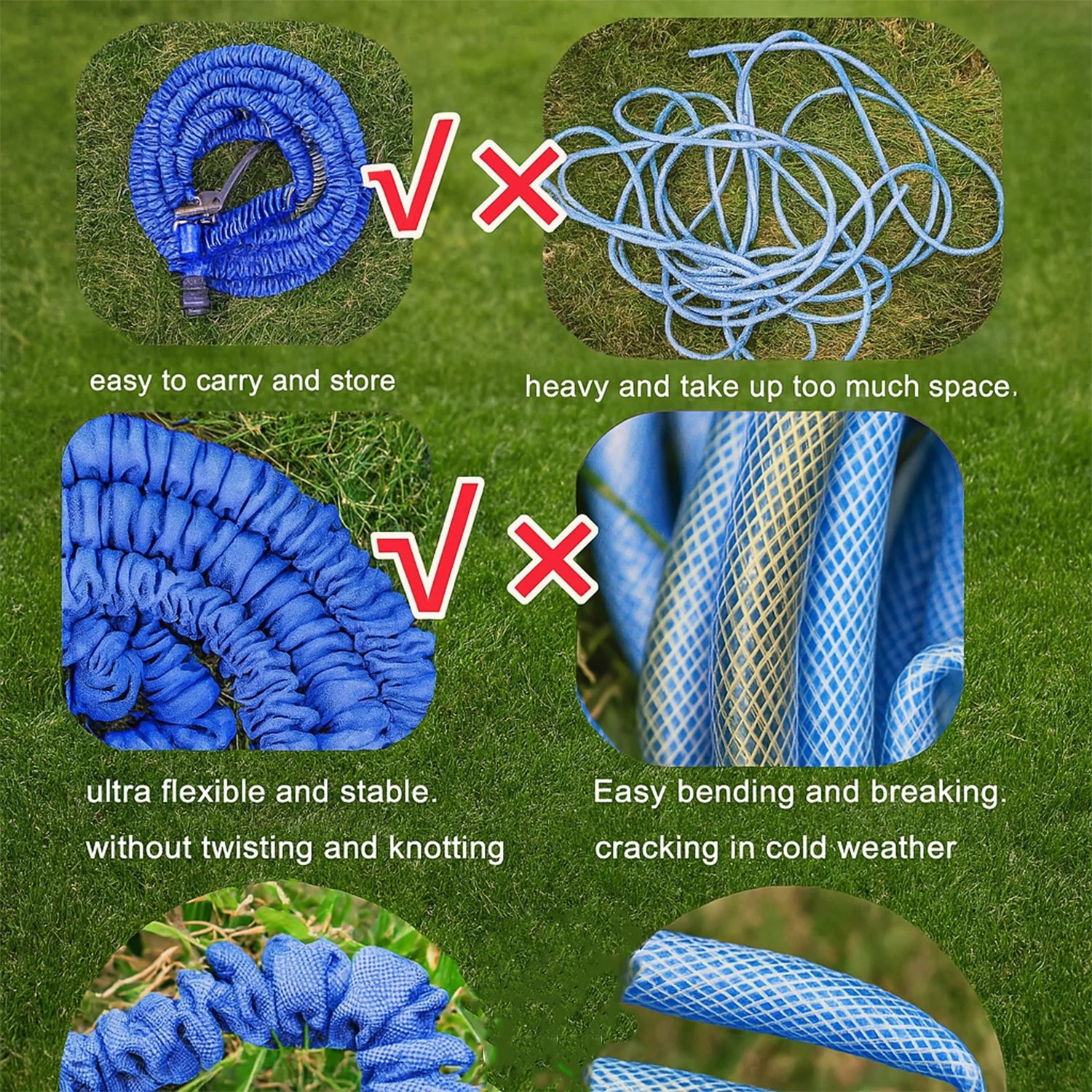 50 Ft Expandable Hose Pipe Nozzle For Garden Wash Car Bike With Spray Gun by Velvet Wheels - Image 3