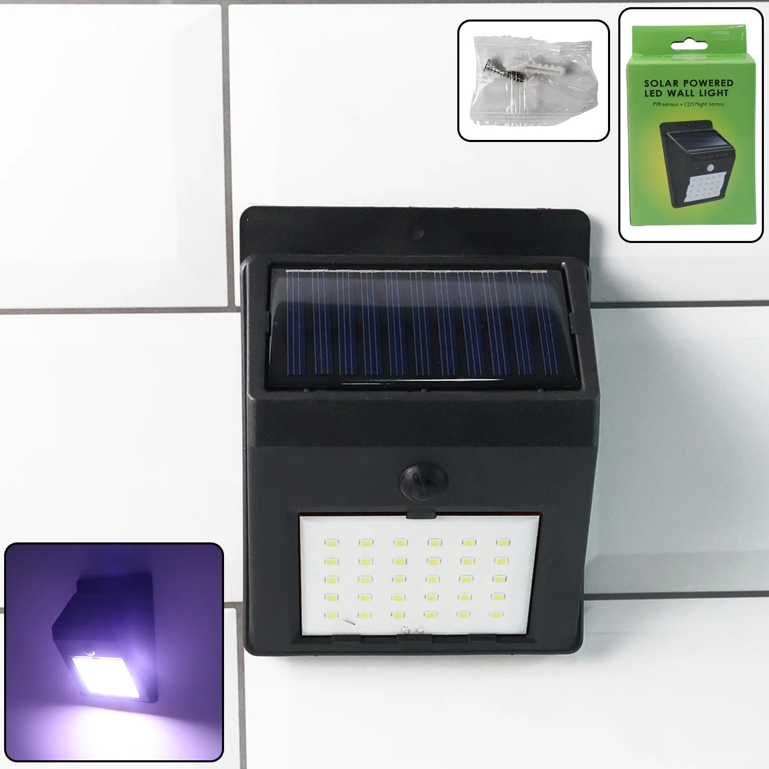 Solar Powered LED Wall Light - (1 Pc) - Image 8